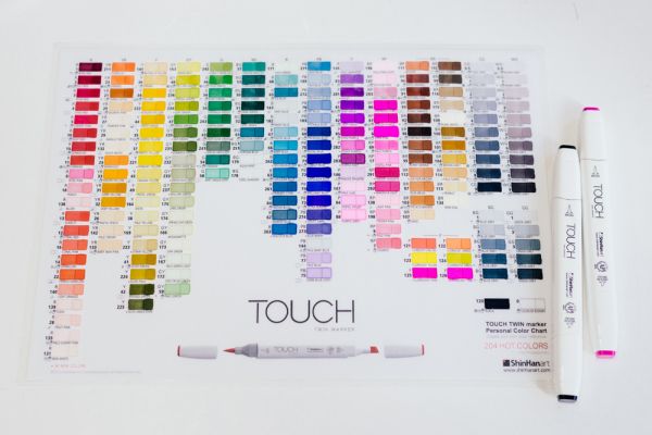 All Individual ShinHan Art Touch Twin Brush Markers List