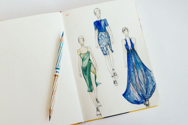 A4 Fashion Women Sketch Book Marker Clothing Design Drawing