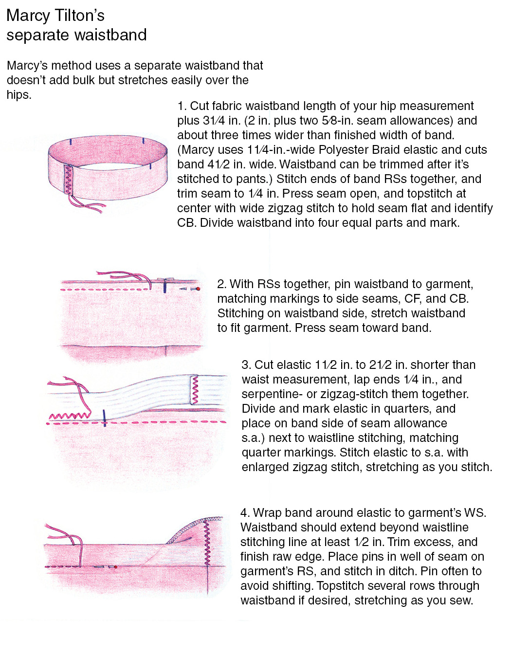 tilton elastic waistband