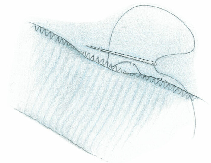 hem stitching drawing