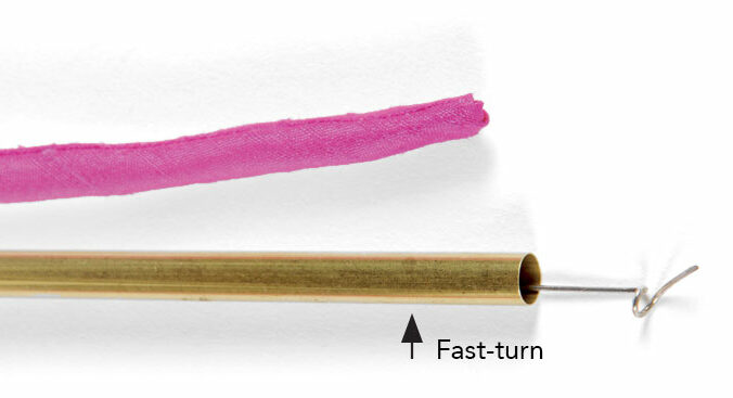 4. Use a Fast-Turn or bodkin to turn the tube right-side out.