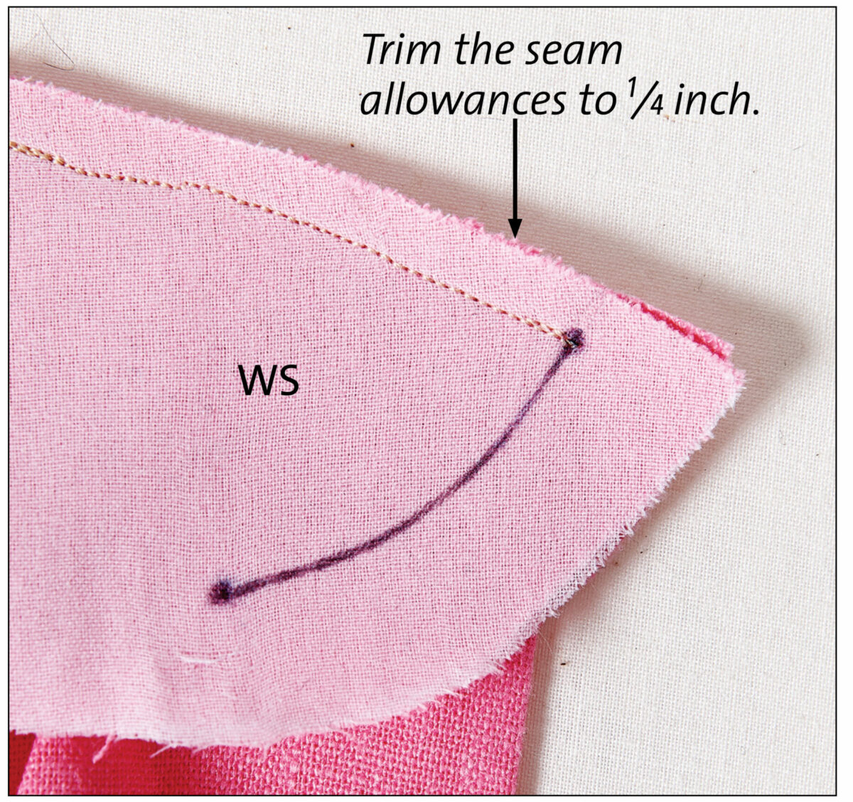 trim seam allowances