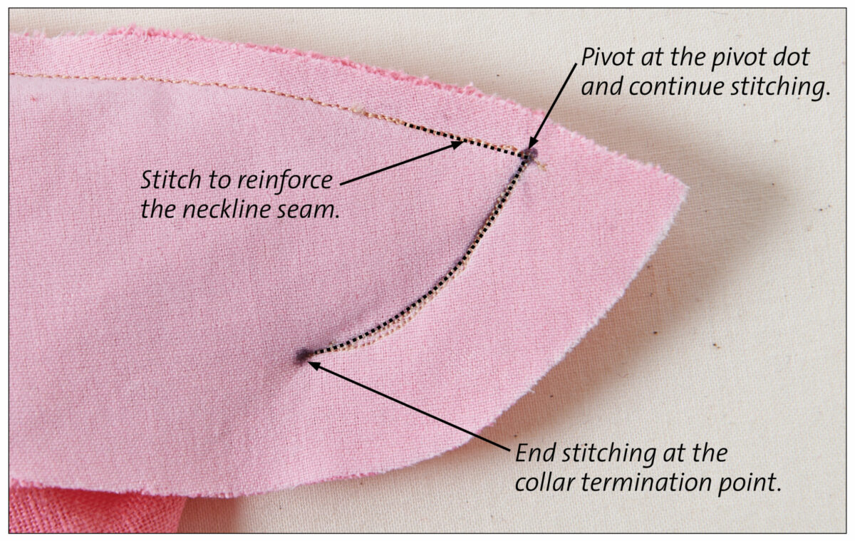 pin and stitch the curves