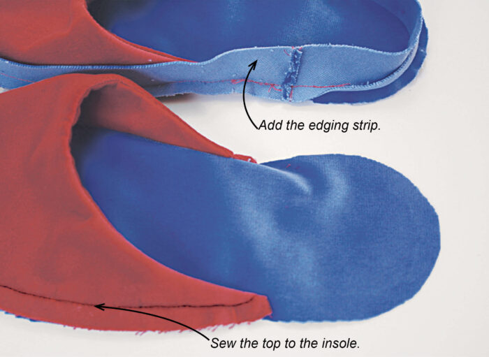 sewing slippers