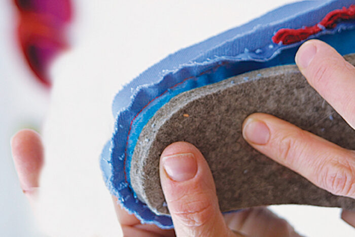 press felt slipper bottom