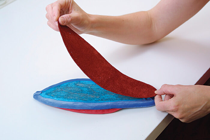 glue the leather