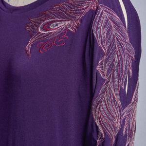 linear stitching for embellishing knits