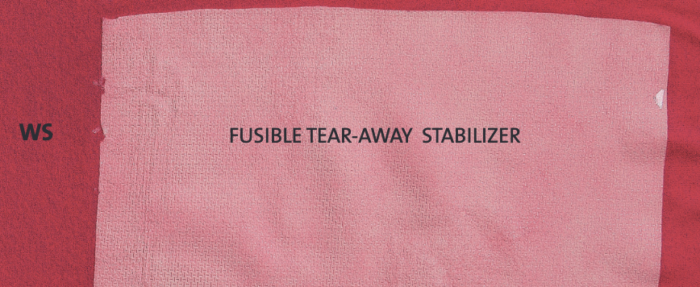 fusible tear-away stabilizer