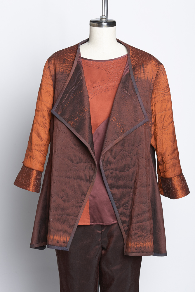 Design challenge: Debby Spence received the Best Overall award for her outfit in the Threads/ASDP Quilted Garment Challenge.