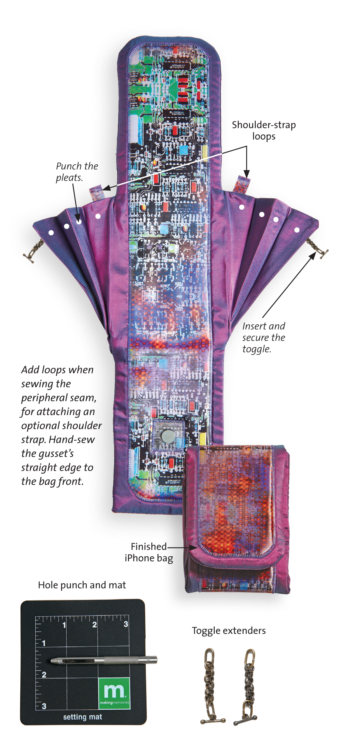 How to Sew a Cell Phone Bag and Free Pattern Threads