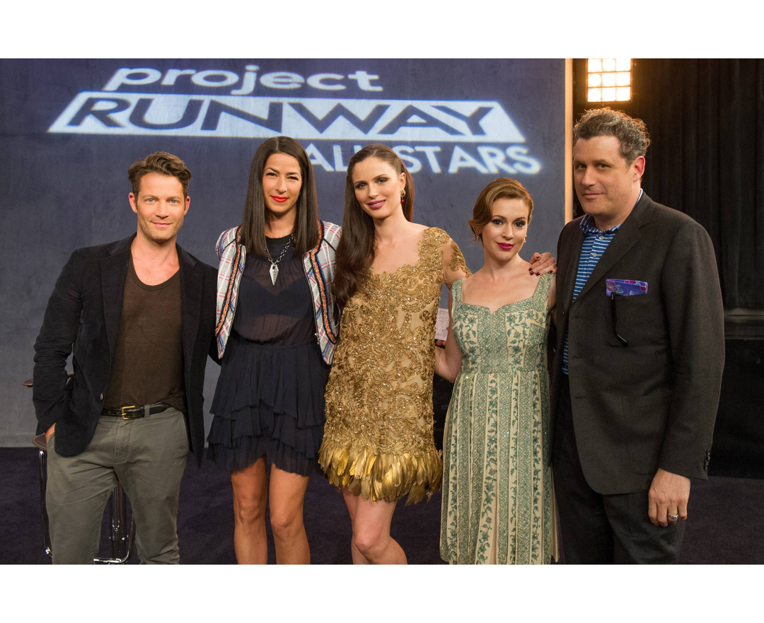 alyssa milano wearing project runway dress Project Runway All Stars 2014 Spoilers: Season 4 Premiere Preview (PHOTOS)