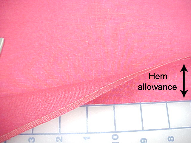 hem allowance fold and press