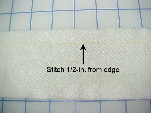 prep interfacing with stitch line