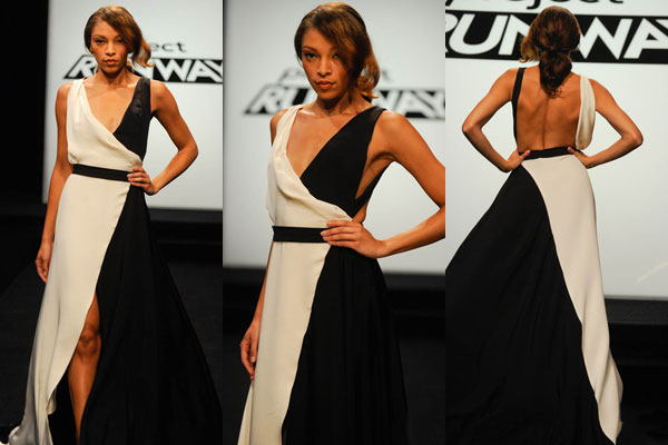 Jessica alba red shop carpet project runway dress