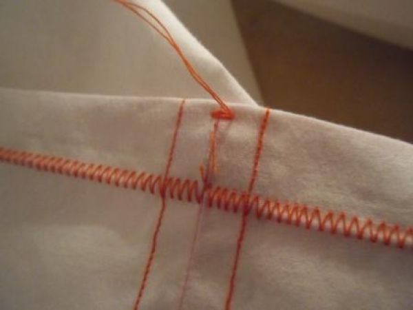 Bar tacked seam