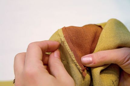 Hand-finish the seam allowances.