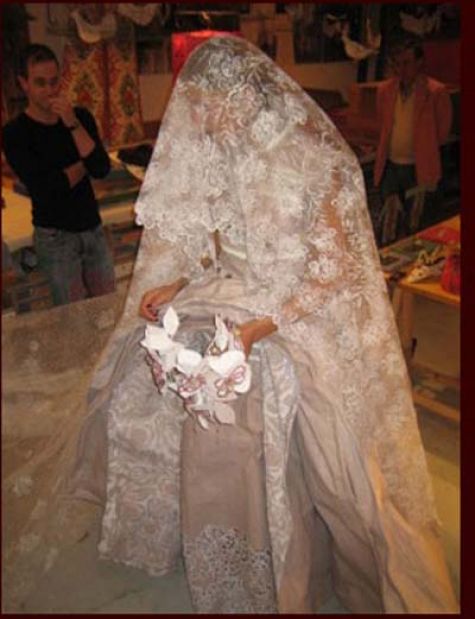 paper wedding dress