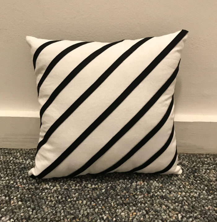 pillow with bias tape