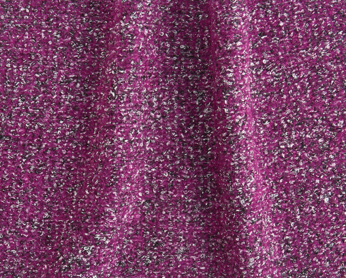 Magenta/metallic knit bouclé