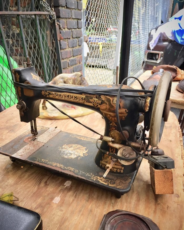 Treadle head flea market find