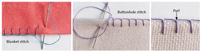 blanket vs buttonhole stitch