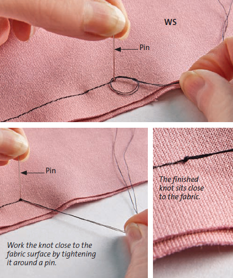 How to tie the needle knot