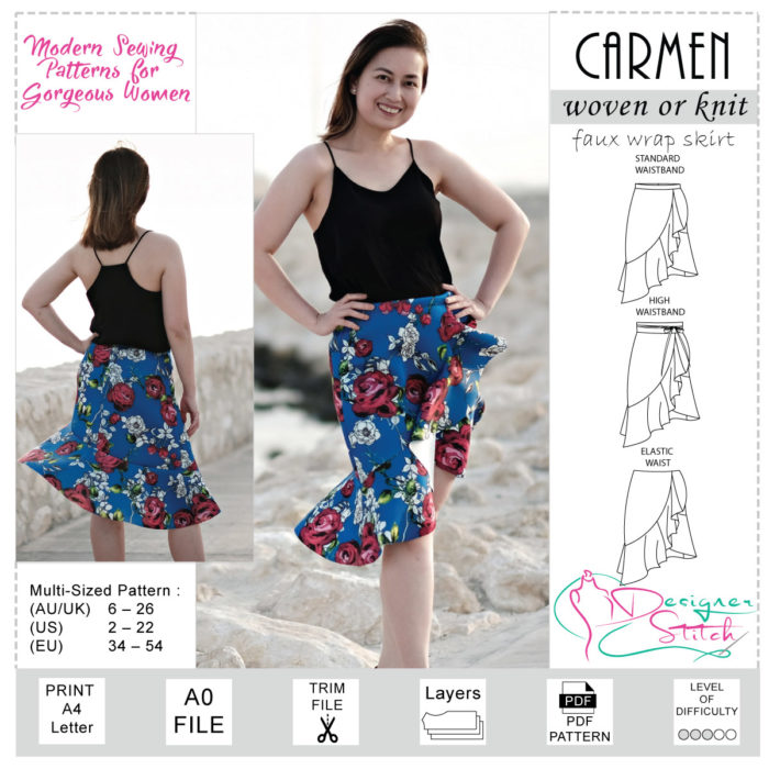 Carmencita skirt - Elastic knit print