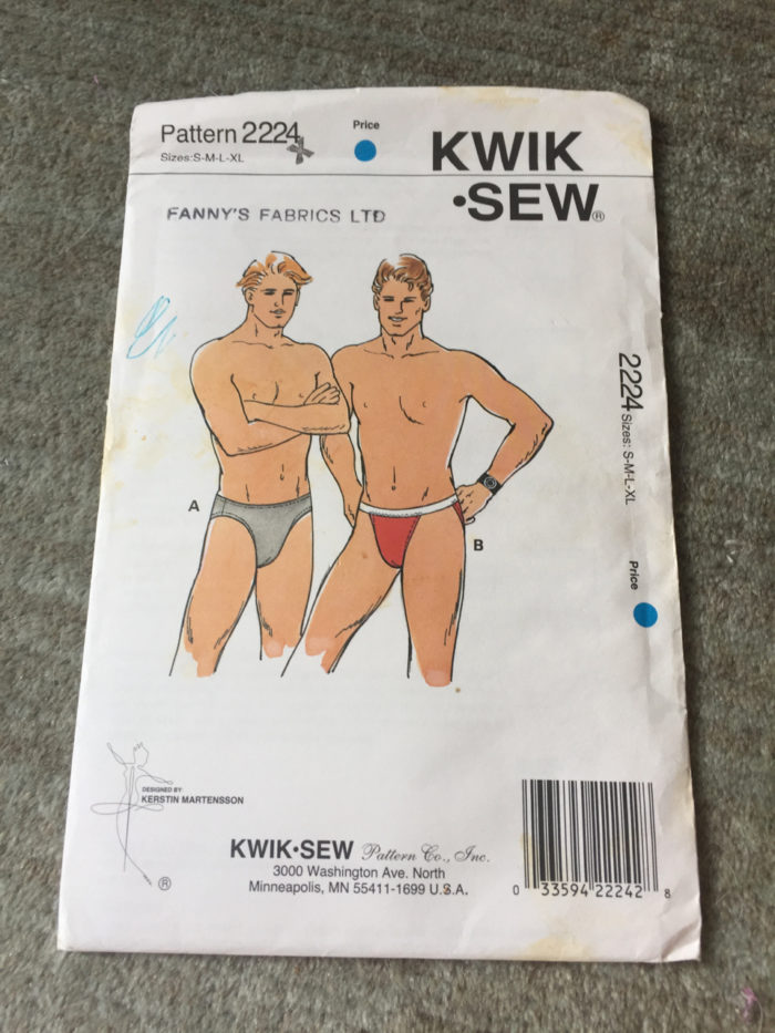 Mens Underwear Pattern, Underwear Pattern for Men, Bra-Makers Supply