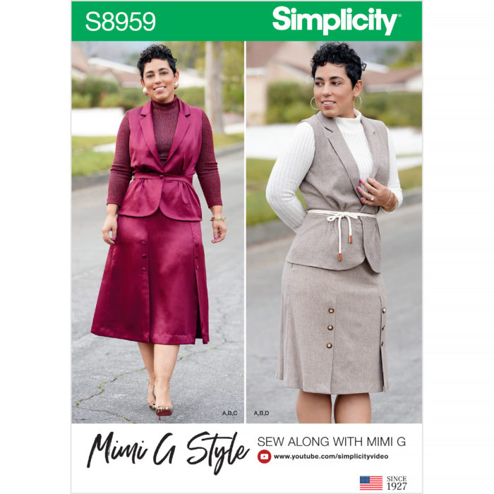 Simplicity 8959 vest and skirt