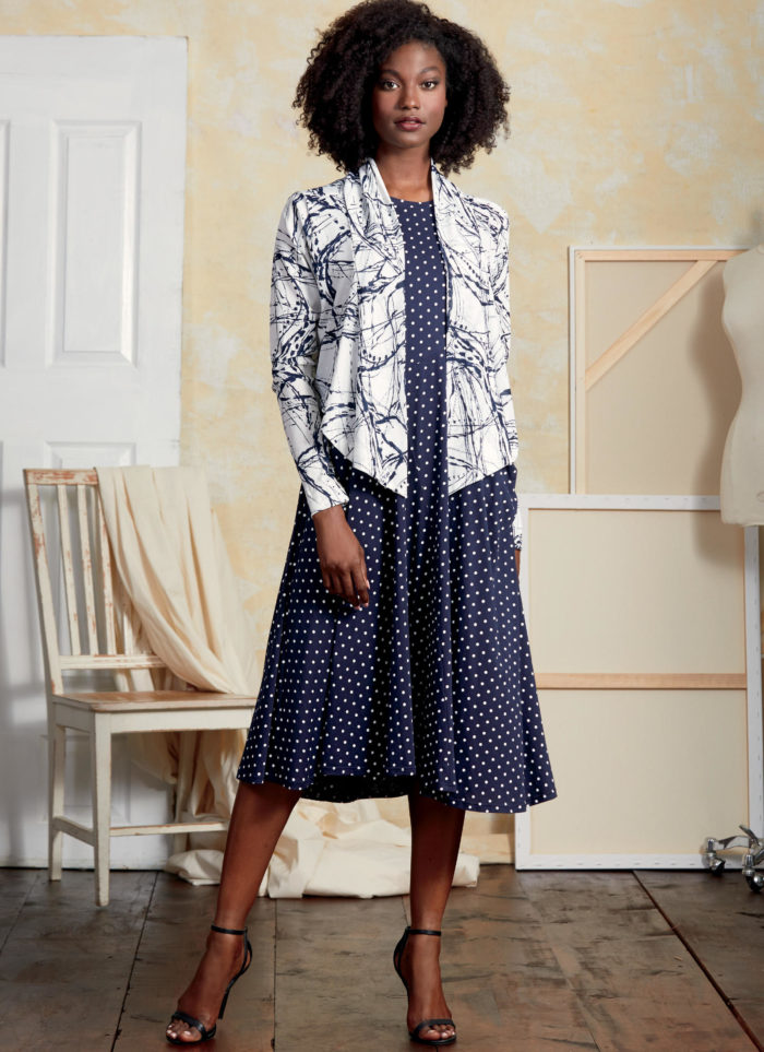 Vogue 9358 dress and jacket ensemble