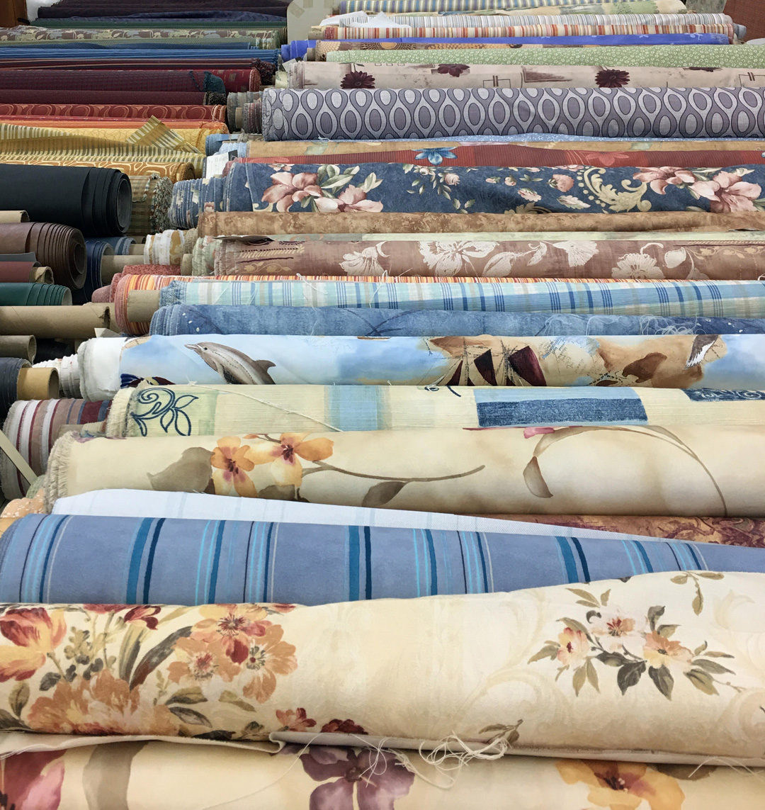 home dec fabric rolls