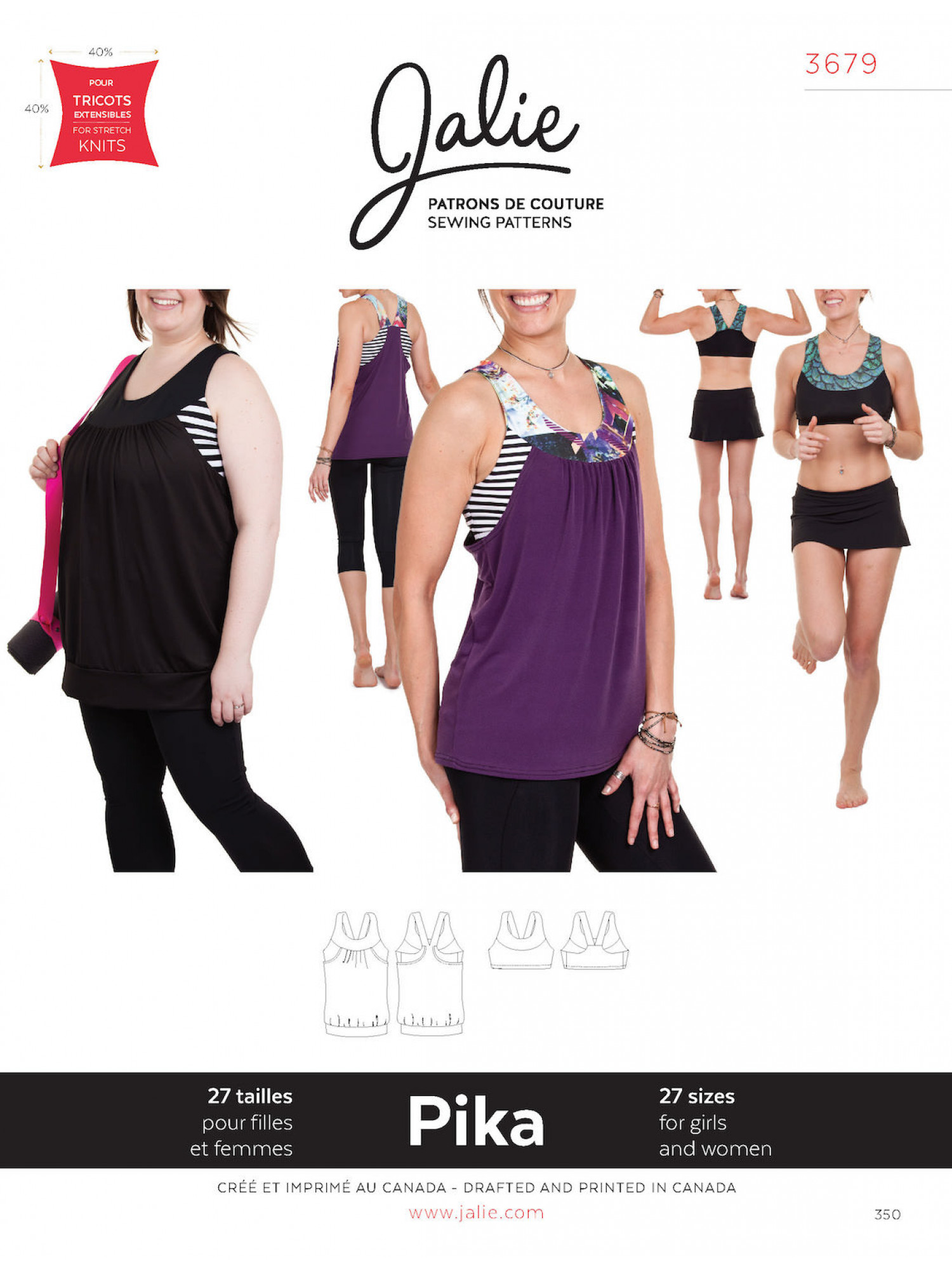 Simplicity Pattern 8560 womens knit sports bras —