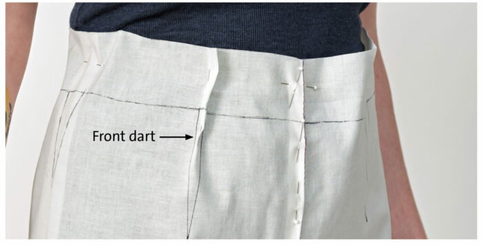pinning the front dart