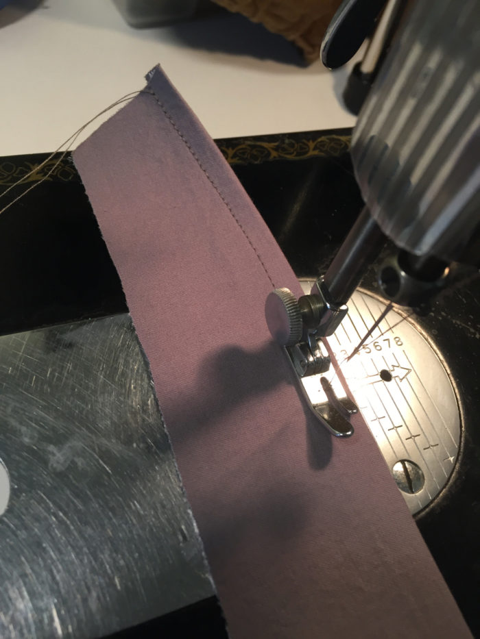 stitching the collar