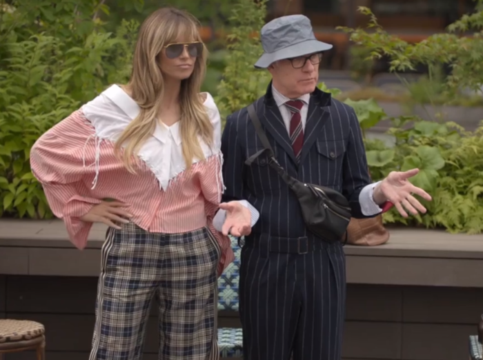 Making the Cut Amazon series hosts Heidi Klum and Tim Gunn in streetwear