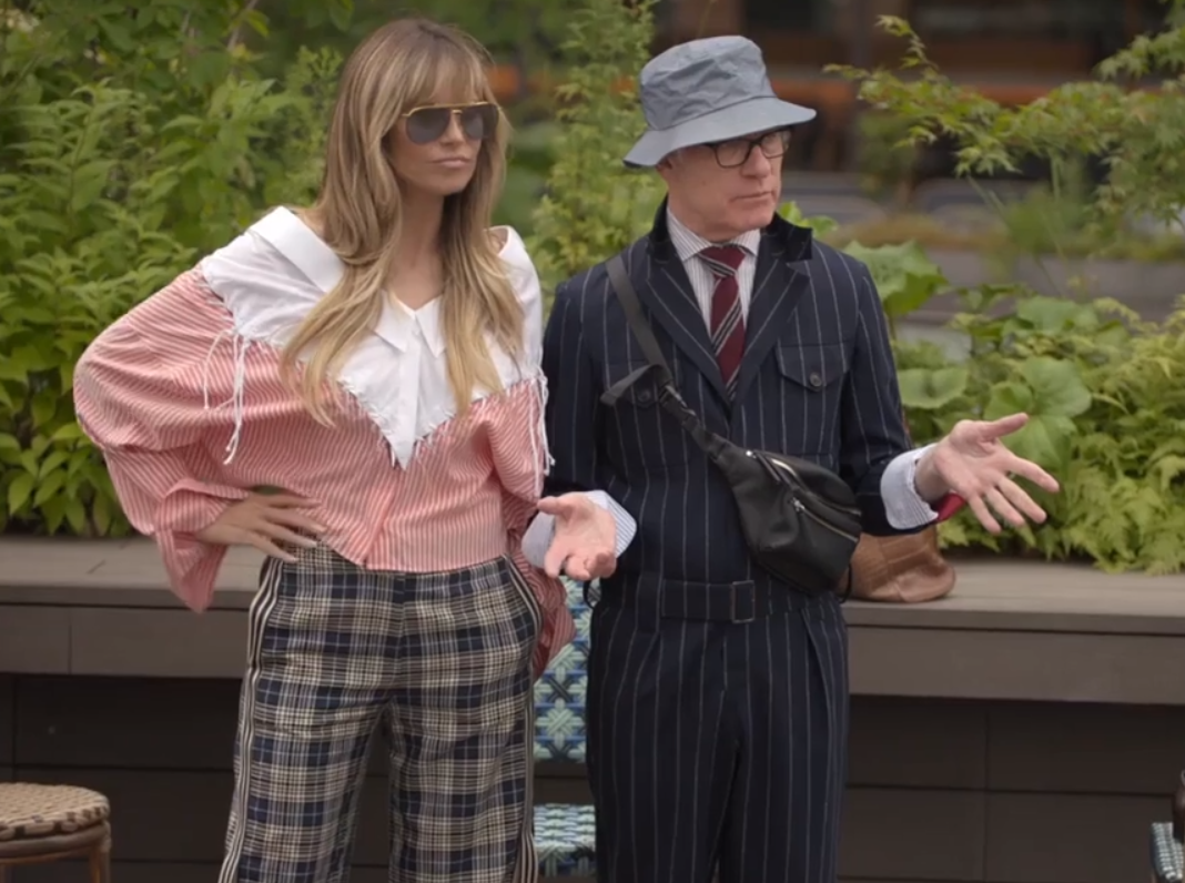 Heidi Klum and Tim Gunn on the set of Making the Cut TV series