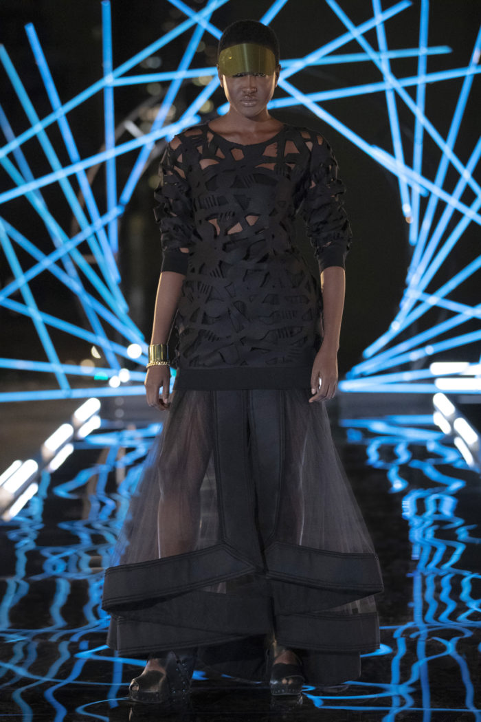 An Esther Perbandt design on the runway in Making the Cut's "The Next Global Brand" episode