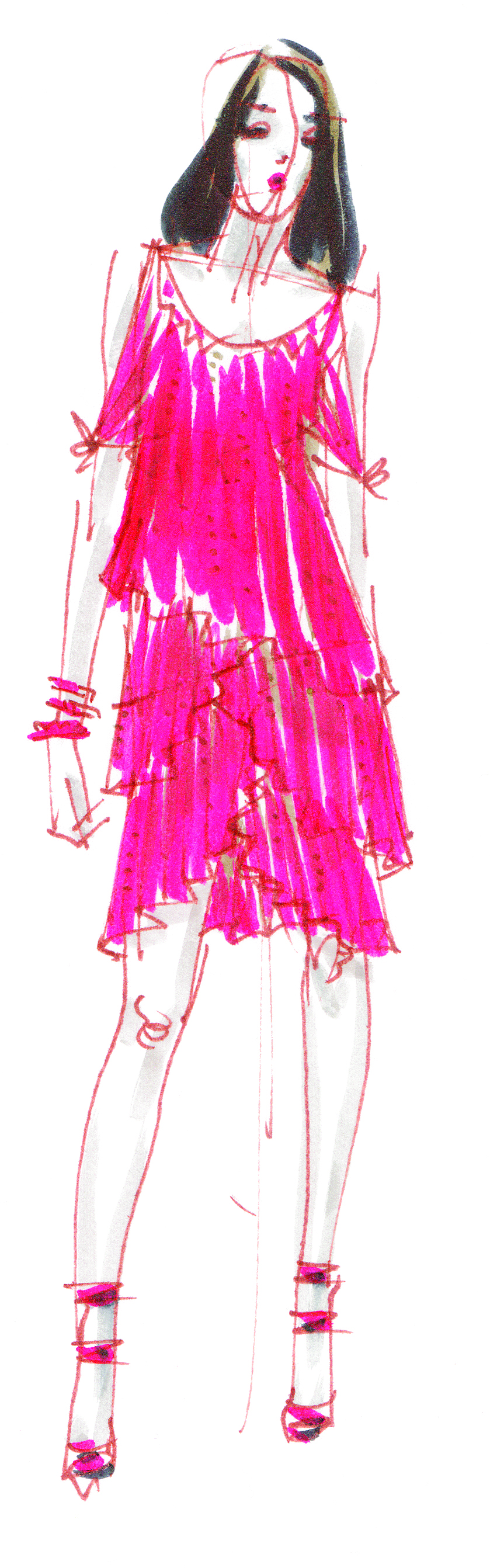 Fashion illustration by Yelen Aye