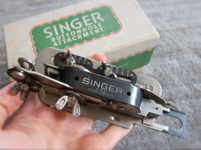 Vintage Singer buttonholer sewing tool