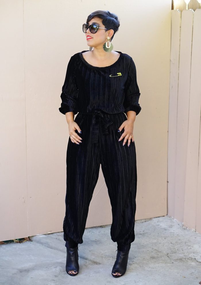 The Lexi by MimiG is a relaxed jumpsuit.