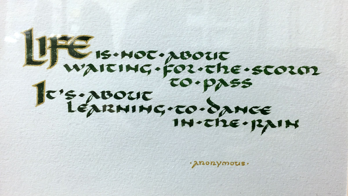 Saying in calligraphy