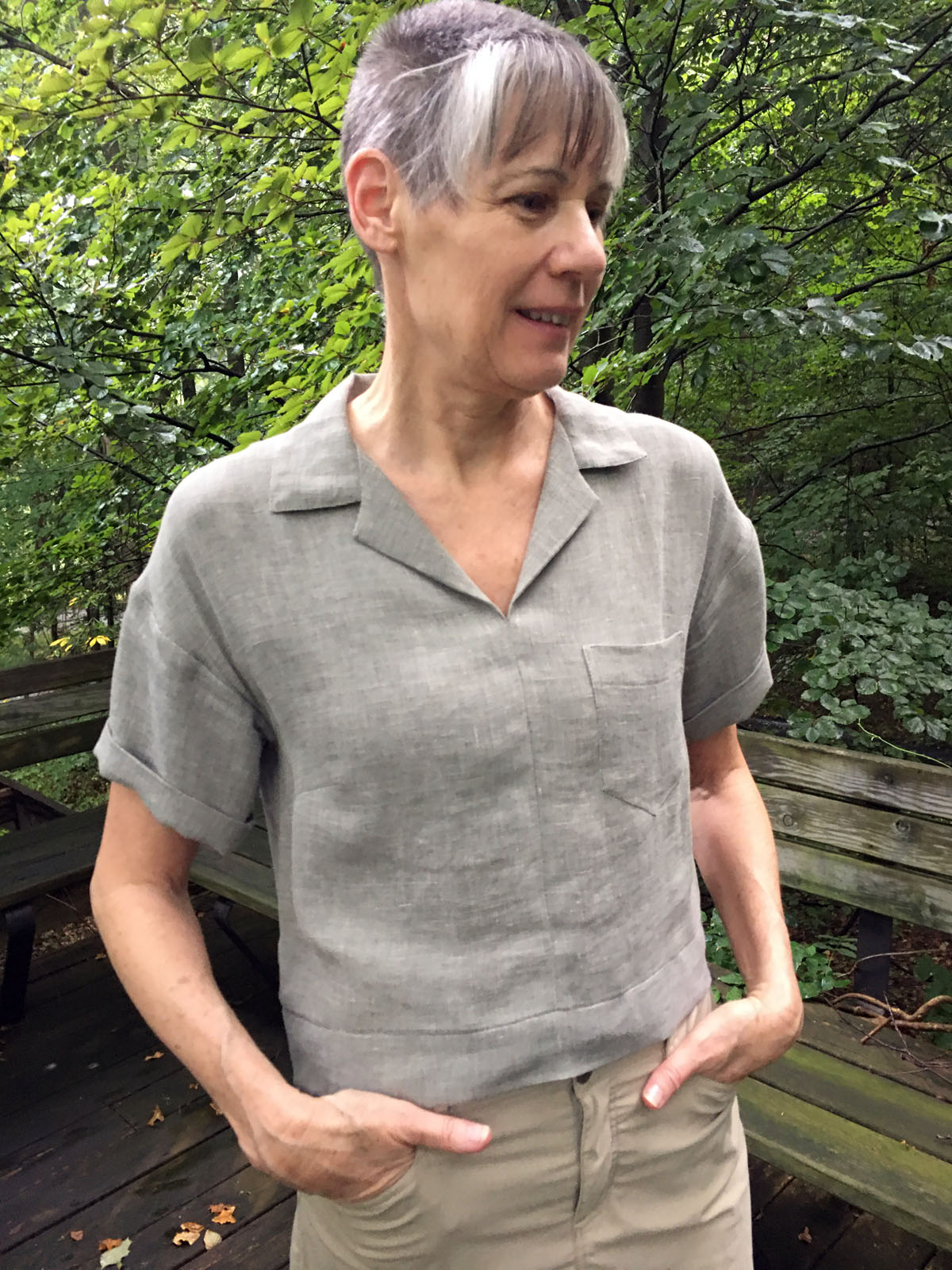 Sewing self-care project: Becky Fulgoni made a linen top from an unworn dress