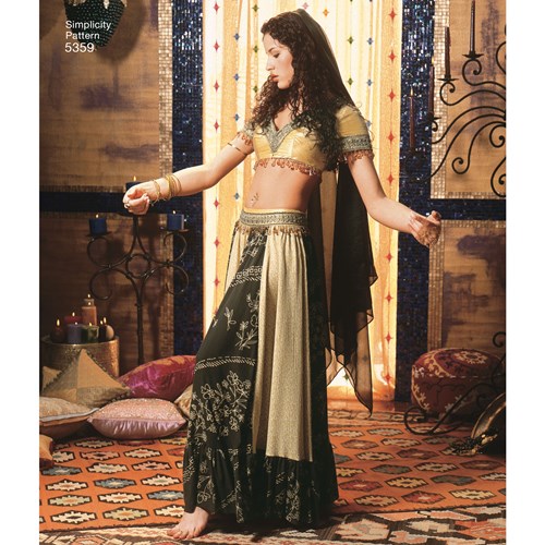 Simplicity 5359 belly dancer costume idea for Halloween 2020