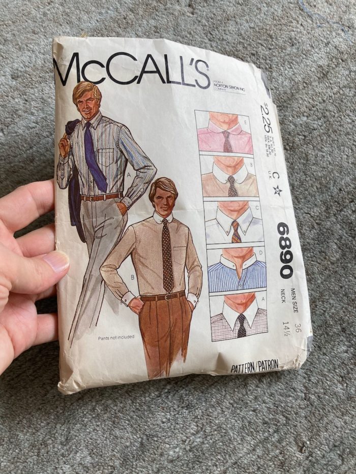 Old shirt pattern: McCall's 6890