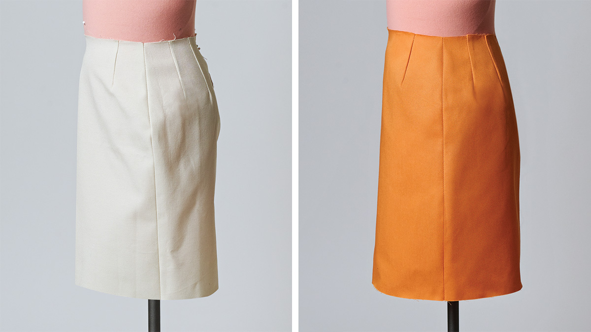 fitting skirt for full abdomen