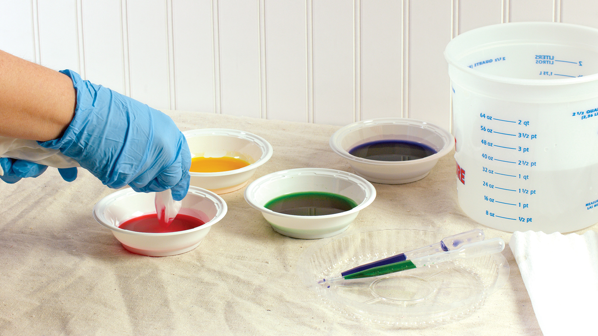 Careful preparation ensures that the dyes remain unmuddied and that they go only where you want them to.