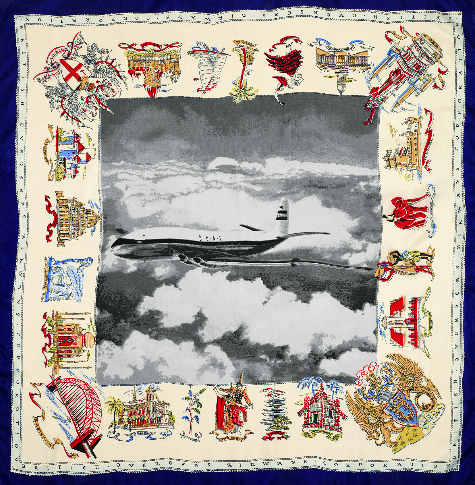 BOAC vintage scarf