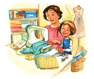 Sewing Room Envy illustration by Karen Lee