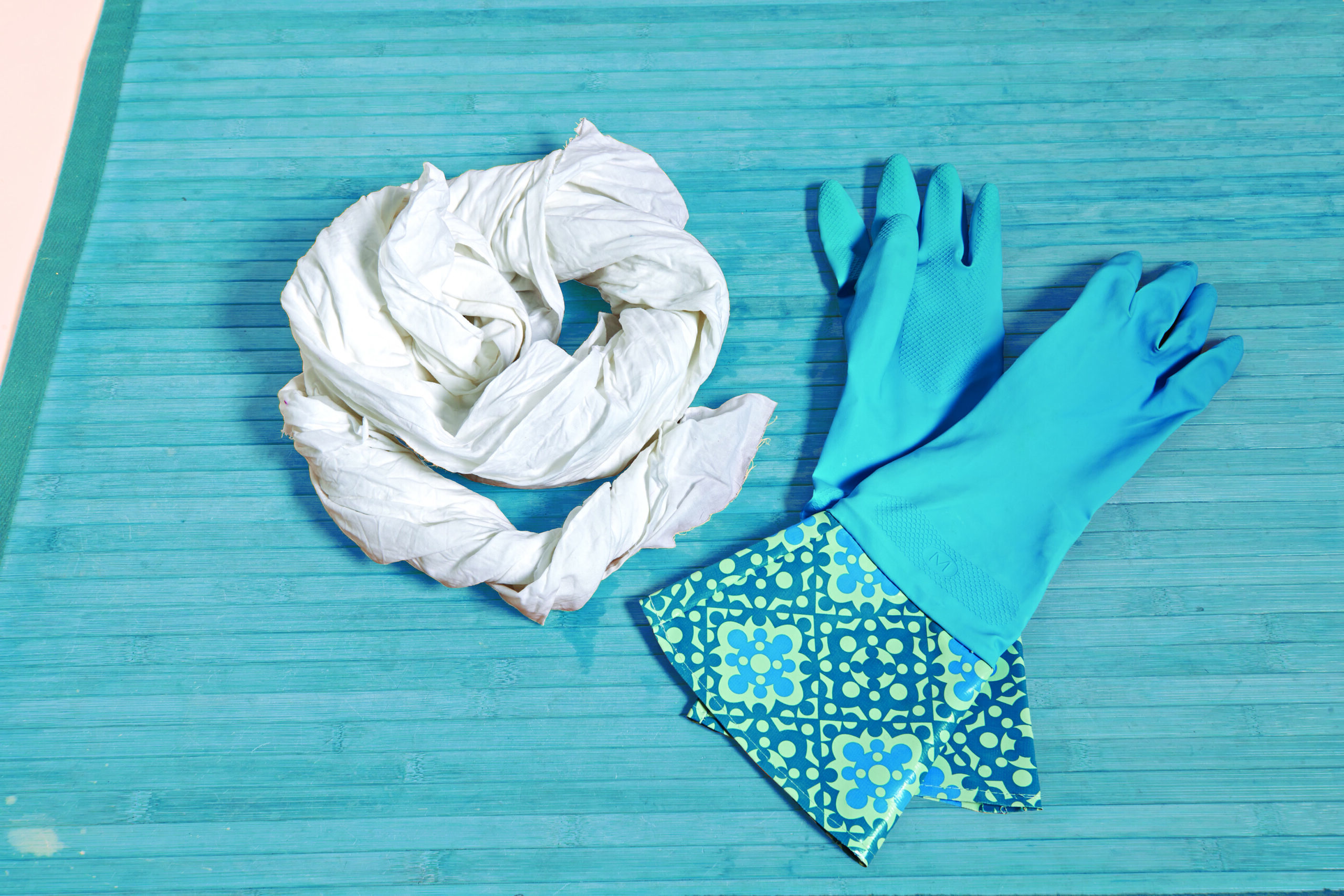 Protective gloves and fabric