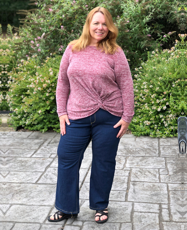 how to sew girls' skinny jeans from a leggings pattern - It's Always Autumn